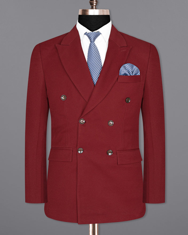 Mochaccino Red Double Breasted Designer Blazer BL1673-DB-36, BL1673-DB-38, BL1673-DB-40, BL1673-DB-42, BL1673-DB-44, BL1673-DB-46, BL1673-DB-48, BL1673-DB-50, BL1673-DB-52, BL1673-DB-54, BL1673-DB-56, BL1673-DB-58, BL1673-DB-60