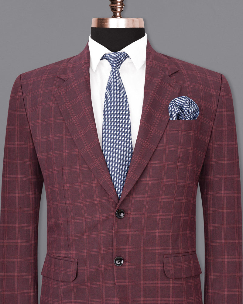 Dark Byzantium Plaid Blazer BL1714-SB-36,BL1714-SB-38,BL1714-SB-40,BL1714-SB-42,BL1714-SB-44,BL1714-SB-46,BL1714-SB-48,BL1714-SB-50,BL1714-SB-52,BL1714-SB-54,BL1714-SB-56,BL1714-SB-58,BL1714-SB-60