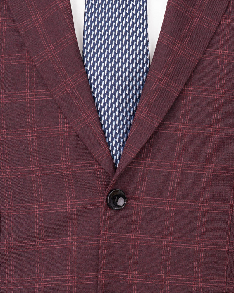 Dark Byzantium Plaid Blazer BL1714-SB-36,BL1714-SB-38,BL1714-SB-40,BL1714-SB-42,BL1714-SB-44,BL1714-SB-46,BL1714-SB-48,BL1714-SB-50,BL1714-SB-52,BL1714-SB-54,BL1714-SB-56,BL1714-SB-58,BL1714-SB-60