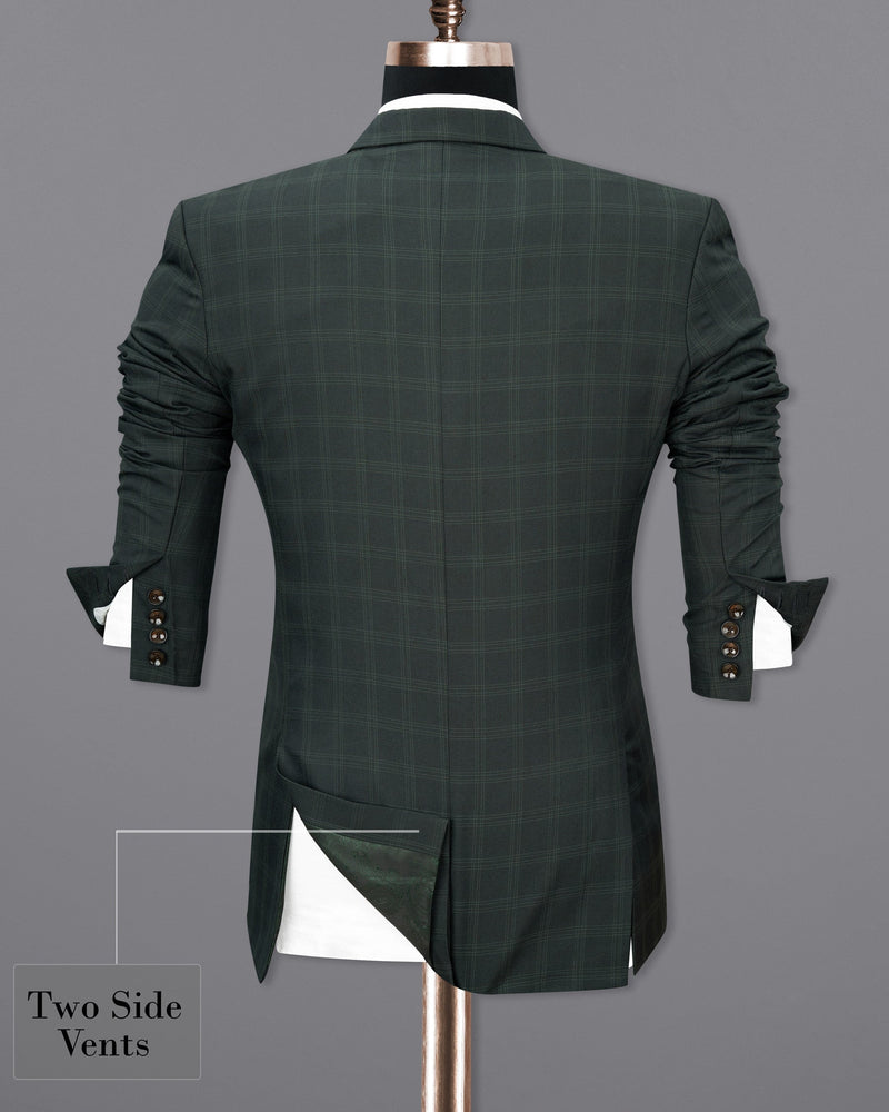 Iridium Green Windowpane Double Breasted Blazer BL1717-DB-36,BL1717-DB-38,BL1717-DB-40,BL1717-DB-42,BL1717-DB-44,BL1717-DB-46,BL1717-DB-48,BL1717-DB-50,BL1717-DB-52,BL1717-DB-54,BL1717-DB-56,BL1717-DB-58,BL1717-DB-60