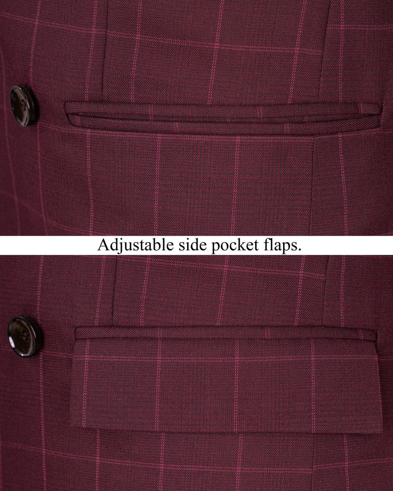 Barossa Windowpane Double Breasted  BlazerBL1725-DB-36,BL1725-DB-38,BL1725-DB-40,BL1725-DB-42,BL1725-DB-44,BL1725-DB-46,BL1725-DB-48,BL1725-DB-50,BL1725-DB-52,BL1725-DB-54,BL1725-DB-56,BL1725-DB-58,BL1725-DB-60