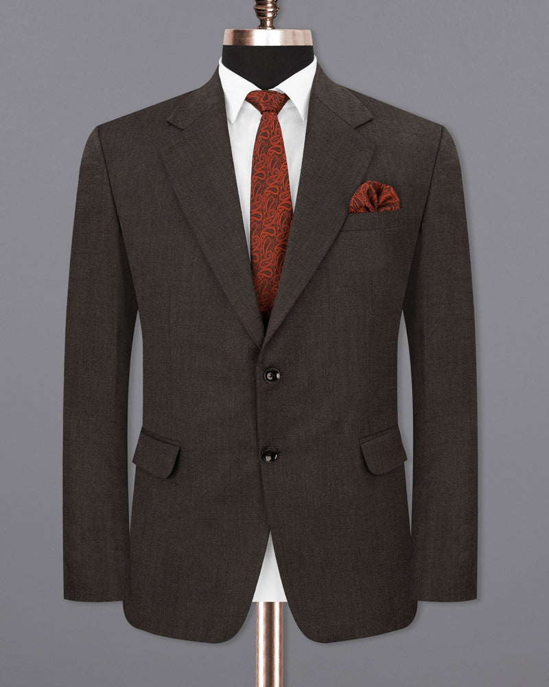 Iridium Brown Solid Blazer BL1739-SB-36,BL1739-SB-38,BL1739-SB-40,BL1739-SB-42,BL1739-SB-44,BL1739-SB-46,BL1739-SB-48,BL1739-SB-50,BL1739-SB-52,BL1739-SB-54,BL1739-SB-56,BL1739-SB-58,BL1739-SB-60