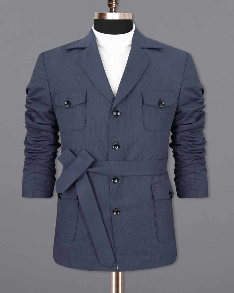 Tuna Blue Premium Cotton Designer Sports Blazer