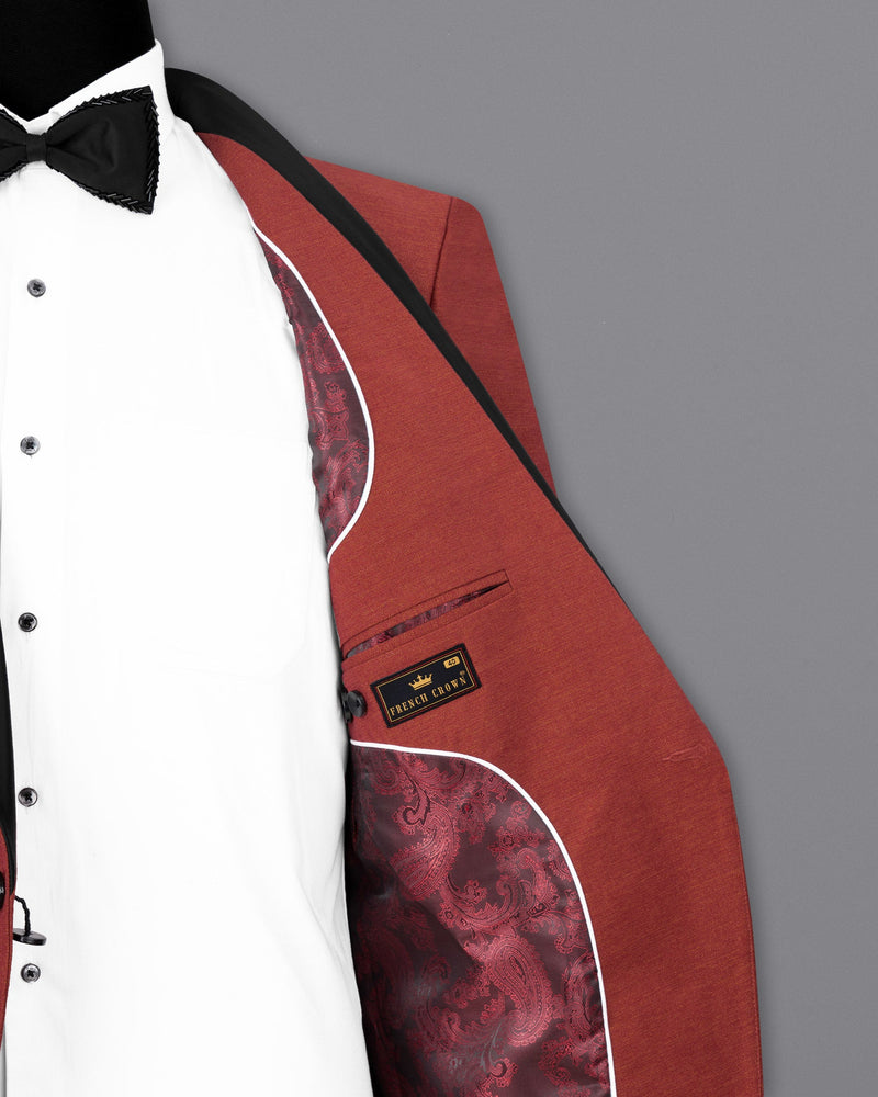 Pale Carmine Tuxedo Blazer