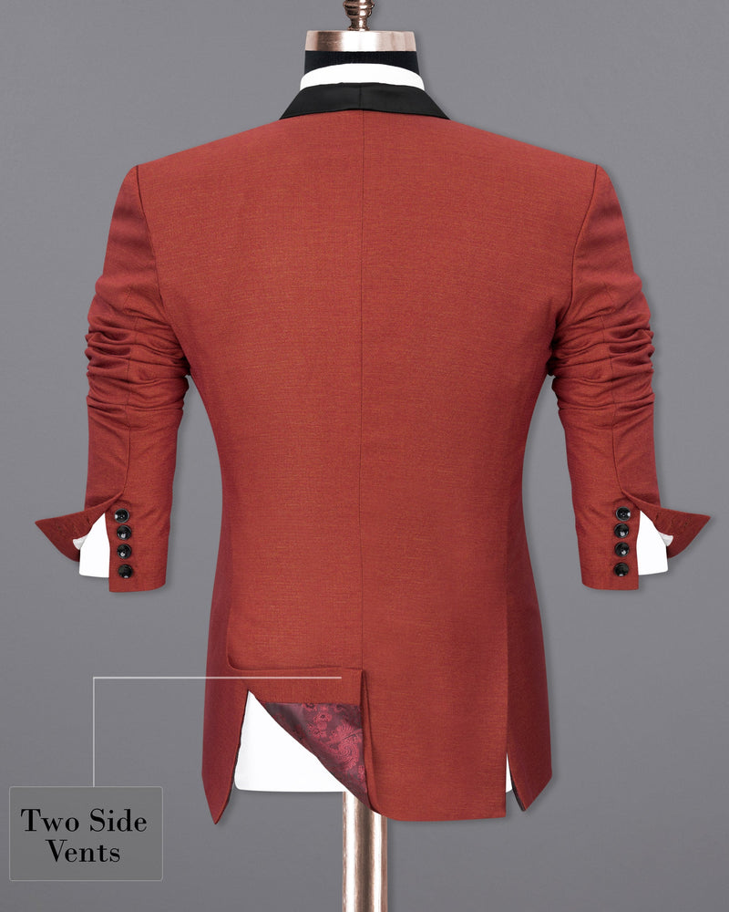 Pale Carmine Tuxedo Blazer