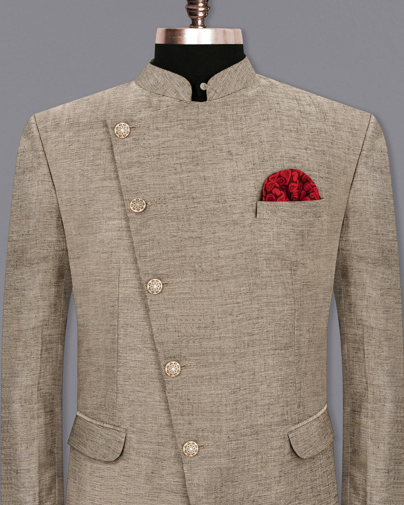 Sand Dune Cross-Buttoned Bandhgala Designer Blazer