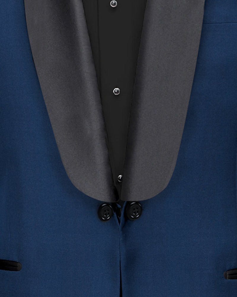 Space Blue Tuxedo Blazer