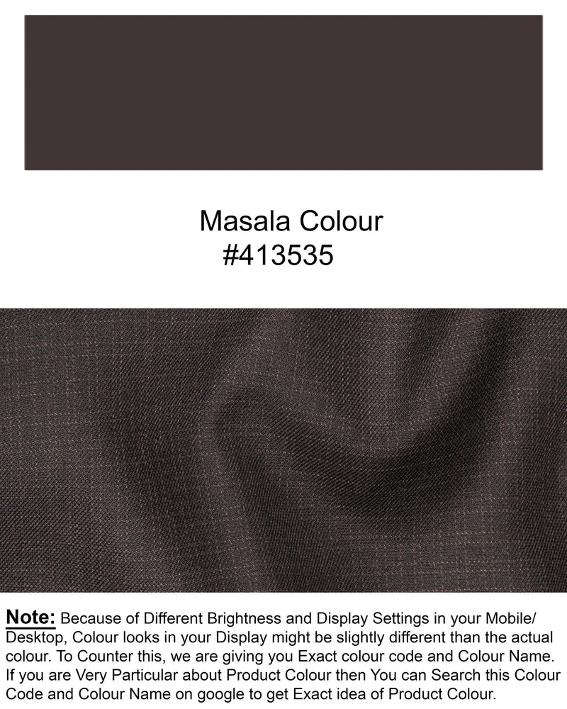 Masala Brown Single Breasted Blazer BL1838-SB-36, BL1838-SB-38, BL1838-SB-40, BL1838-SB-42, BL1838-SB-44, BL1838-SB-46, BL1838-SB-48, BL1838-SB-50, BL1838-SB-52, BL1838-SB-54, BL1838-SB-56, BL1838-SB-58, BL1838-SB-60