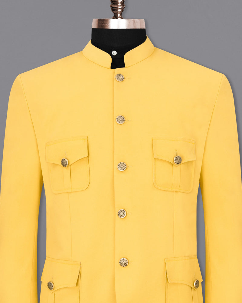 Rob Roy Yellow Bandhgala Sports Blazer BL1854-BG-D41-36, BL1854-BG-D41-38, BL1854-BG-D41-40, BL1854-BG-D41-42, BL1854-BG-D41-44, BL1854-BG-D41-46, BL1854-BG-D41-48, BL1854-BG-D41-50, BL1854-BG-D41-52, BL1854-BG-D41-54, BL1854-BG-D41-56, BL1854-BG-D41-58, BL1854-BG-D41-60