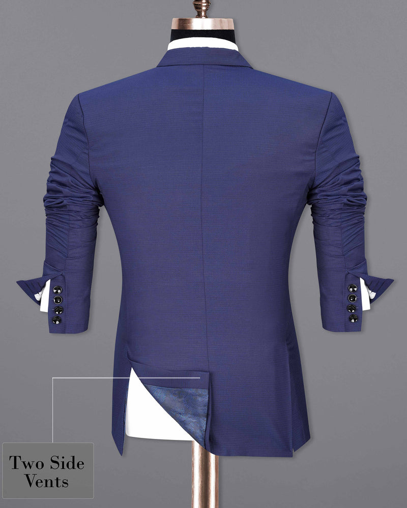 Jacarta Blue Triangle Textured Single Breasted Blazer BL1867-SB-36, BL1867-SB-38, BL1867-SB-40, BL1867-SB-42, BL1867-SB-44, BL1867-SB-46, BL1867-SB-48, BL1867-SB-50, BL1867-SB-52, BL1867-SB-54, BL1867-SB-56, BL1867-SB-58, BL1867-SB-60