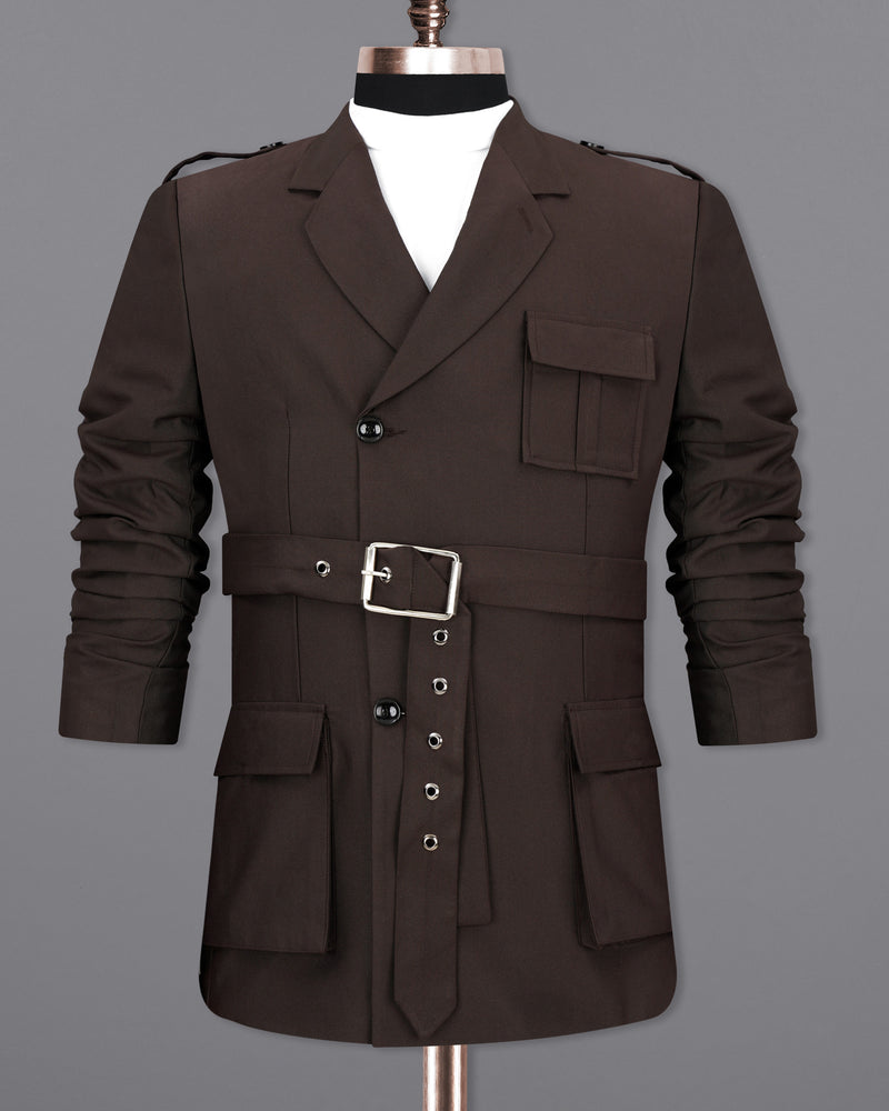 Bistre Brown Designer Sports Blazer