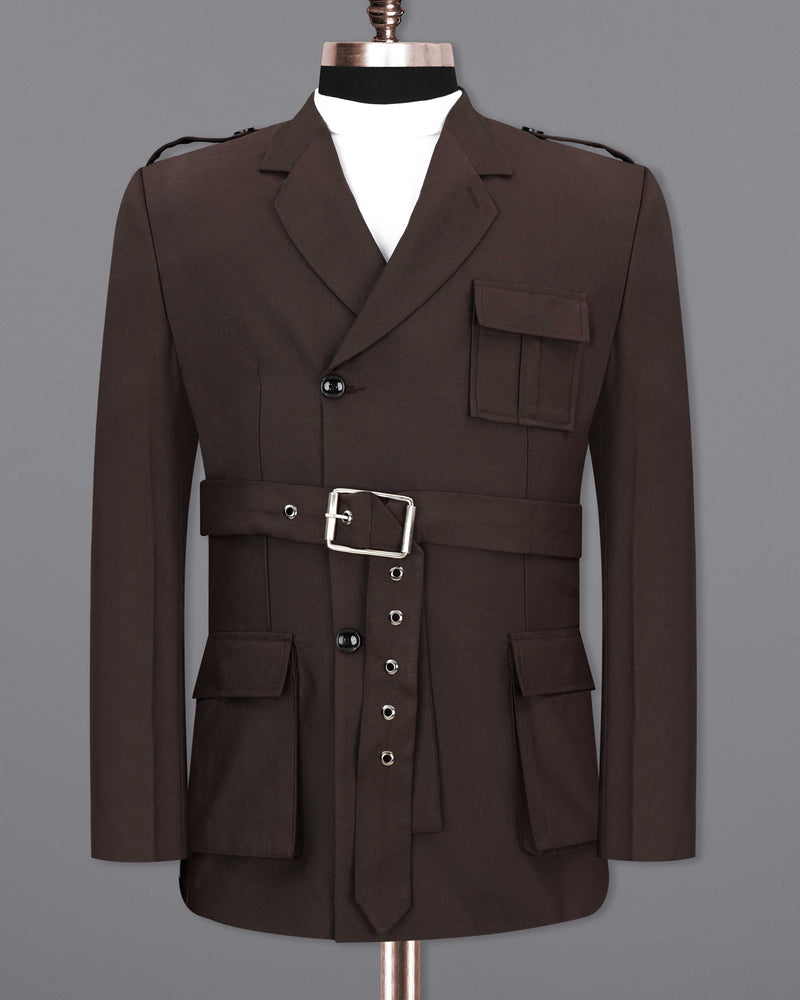 Bistre Brown Designer Sports Blazer