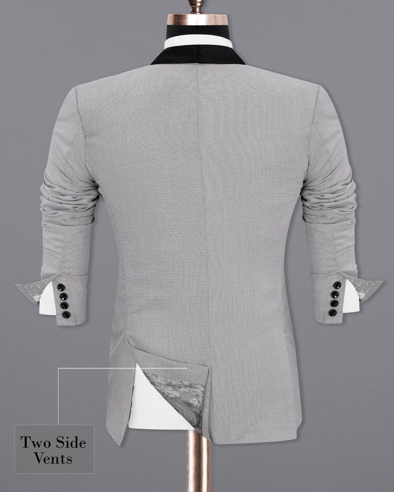 Ghost Grey Tuxedo Blazer BL1879-BKL-36,BL1879-BKL-38,BL1879-BKL-40,BL1879-BKL-42,BL1879-BKL-44,BL1879-BKL-46,BL1879-BKL-48,BL1879-BKL-50,BL1879-BKL-52,BL1879-BKL-54,BL1879-BKL-56,BL1879-BKL-58,BL1879-BKL-60