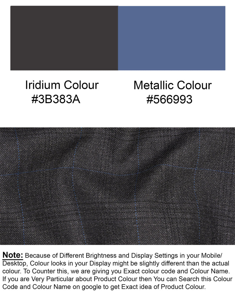 lridium with metallic Subtle Plaid Blazer BL1884-SB-36,BL1884-SB-38,BL1884-SB-40,BL1884-SB-42,BL1884-SB-44,BL1884-SB-46,BL1884-SB-48,BL1884-SB-50,BL1884-SB-52,BL1884-SB-54,BL1884-SB-56,BL1884-SB-58,BL1884-SB-60