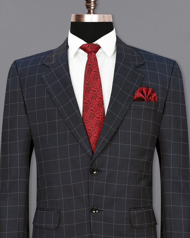 Thunder Blue Windowpane Blazer BL1896-SB-36,BL1896-SB-38,BL1896-SB-40,BL1896-SB-42,BL1896-SB-44,BL1896-SB-46,BL1896-SB-48,BL1896-SB-50,BL1896-SB-52,BL1896-SB-54,BL1896-SB-56,BL1896-SB-58,BL1896-SB-60