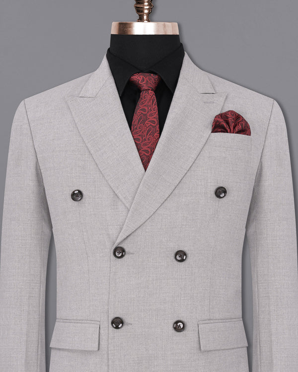 Pearl Slate Gray Double Breasted Blazer BL1900-DB-36,BL1900-DB-38,BL1900-DB-40,BL1900-DB-42,BL1900-DB-44,BL1900-DB-46,BL1900-DB-48,BL1900-DB-50,BL1900-DB-52,BL1900-DB-54,BL1900-DB-56,BL1900-DB-58,BL1900-DB-60