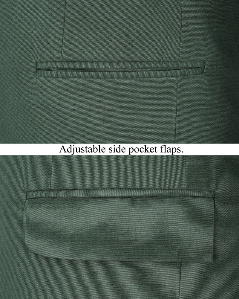 Asparagus Green Cross Buttoned Premium Cotton Bandhgala Blazer BL1901-CBG-36,BL1901-CBG-38,BL1901-CBG-40,BL1901-CBG-42,BL1901-CBG-44,BL1901-CBG-46,BL1901-CBG-48,BL1901-CBG-50,BL1901-CBG-52,BL1901-CBG-54,BL1901-CBG-56,BL1901-CBG-58,BL1901-CBG-60