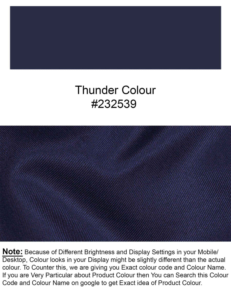 Thunder Blue Double Breasted Sports Blazer