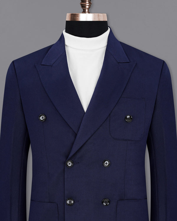 Thunder Blue Double Breasted Sports Blazer
