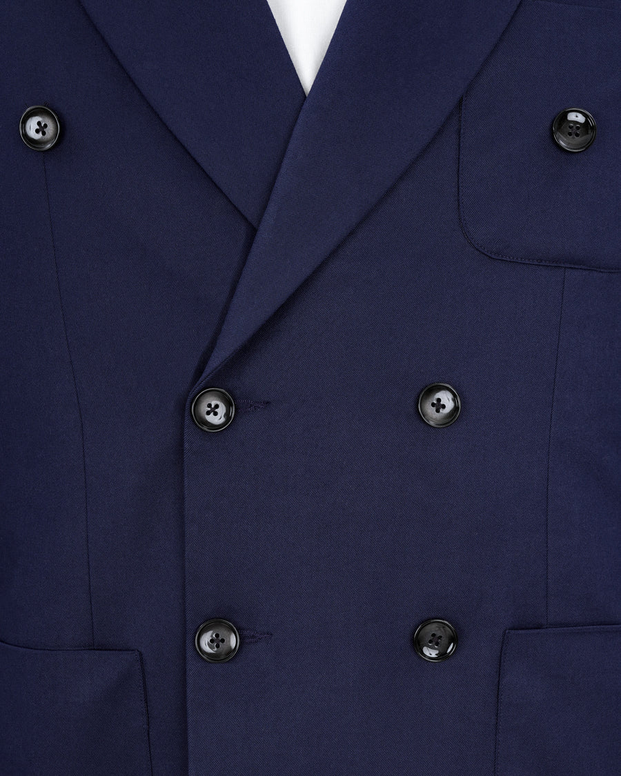 Thunder Blue Double Breasted Sports Blazer