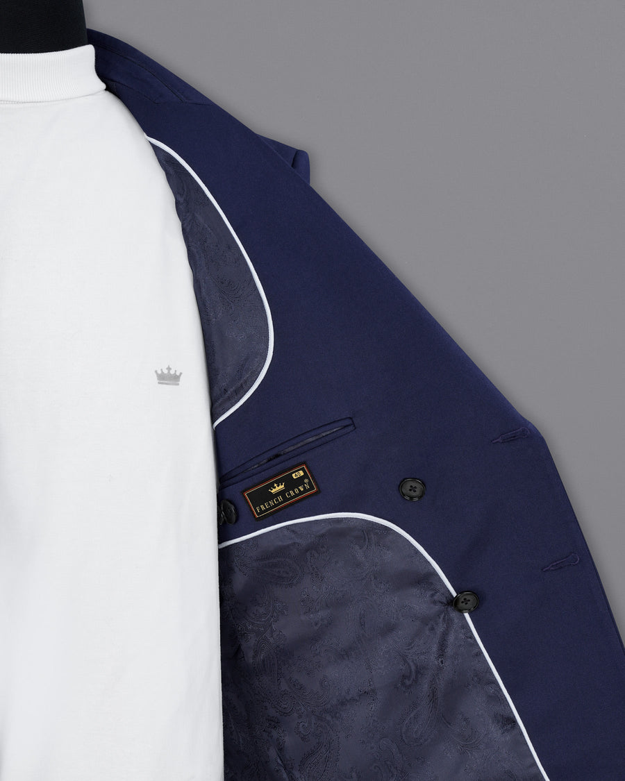 Thunder Blue Double Breasted Sports Blazer