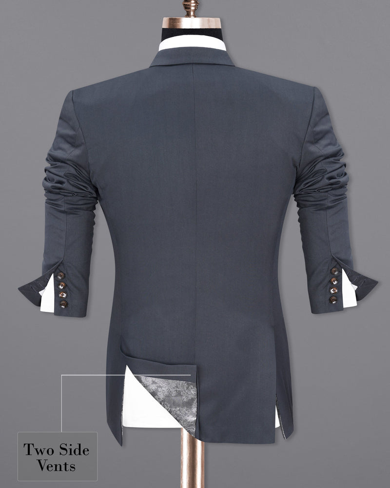 Iridium Grey Double Breasted Blazer