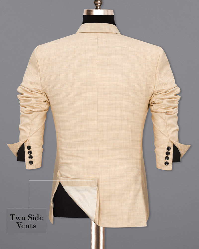 Light Apricot Brown Subtle Plaid Blazer BL1916-SB-36,BL1916-SB-38,BL1916-SB-40,BL1916-SB-42,BL1916-SB-44,BL1916-SB-46,BL1916-SB-48,BL1916-SB-50,BL1916-SB-52,BL1916-SB-54,BL1916-SB-56,BL1916-SB-58,BL1916-SB-60