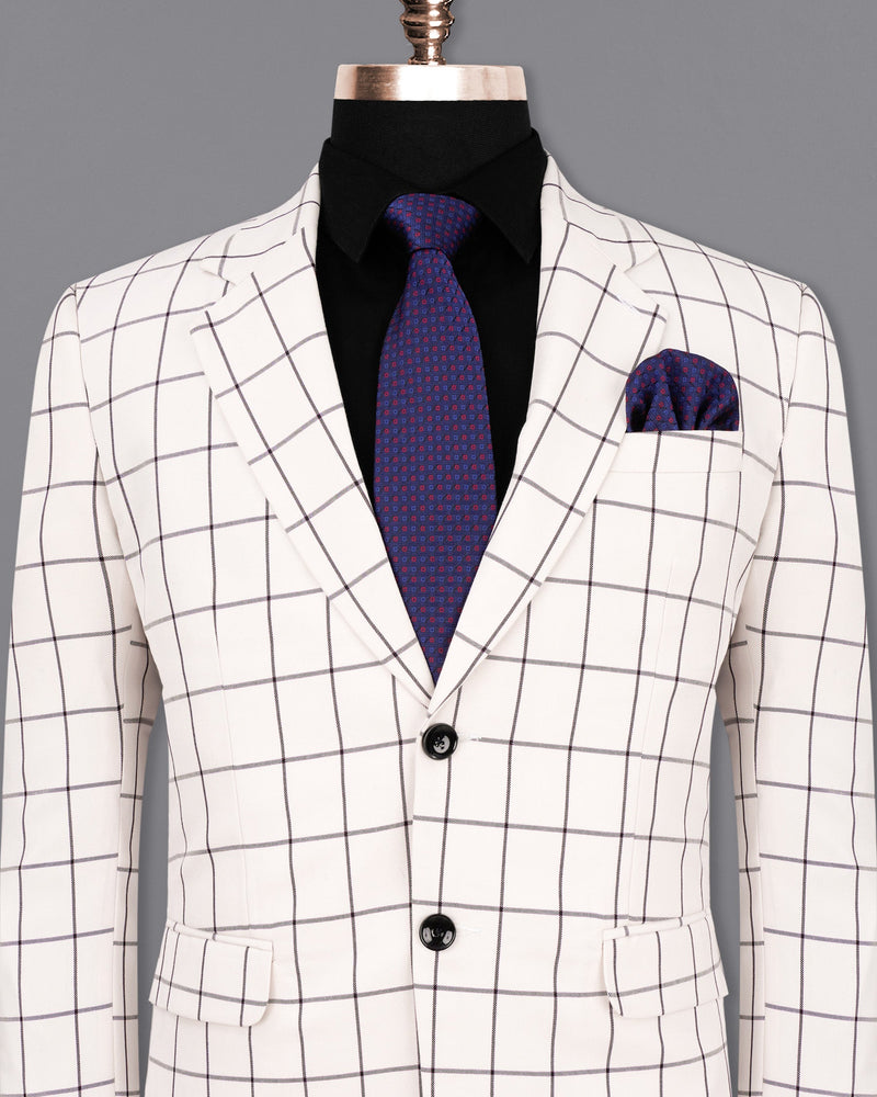 Mercury Windowpane Single Breasted Blazer