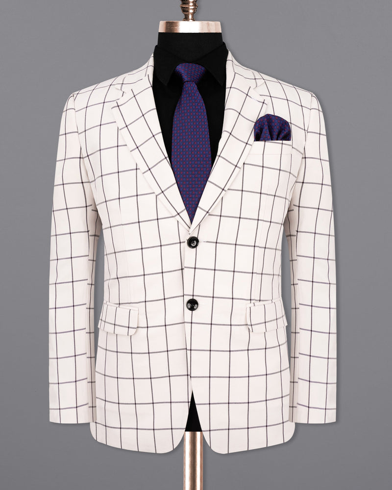 Mercury Windowpane Single Breasted Blazer