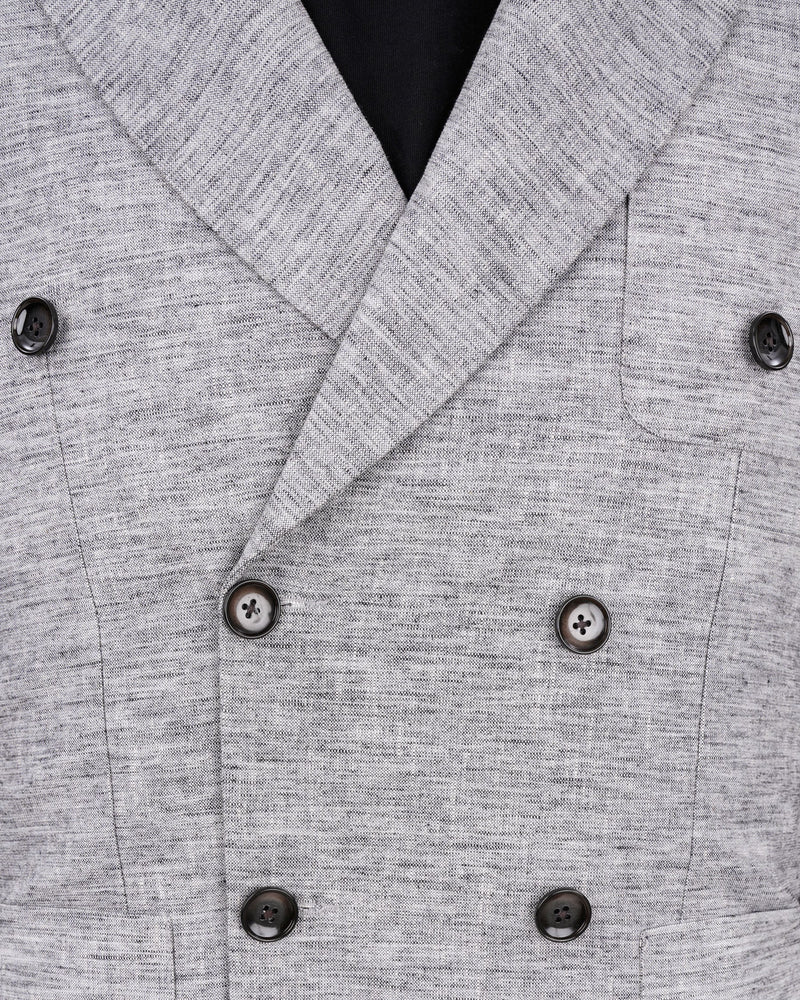 Sandstone Grey Double Breasted Sports Blazer