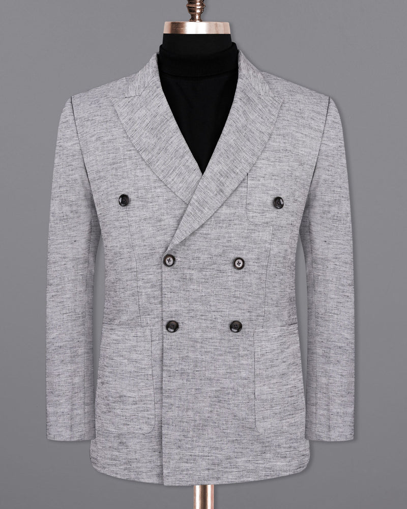 Sandstone Grey Double Breasted Sports Blazer