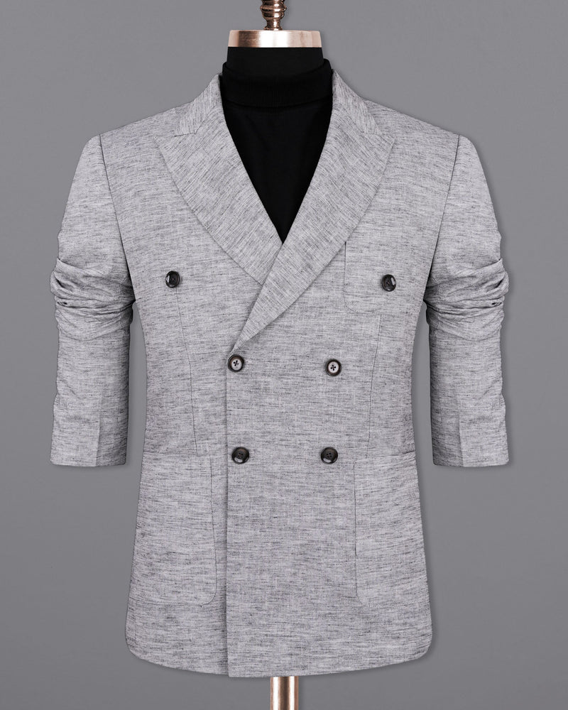 Sandstone Grey Double Breasted Sports Blazer