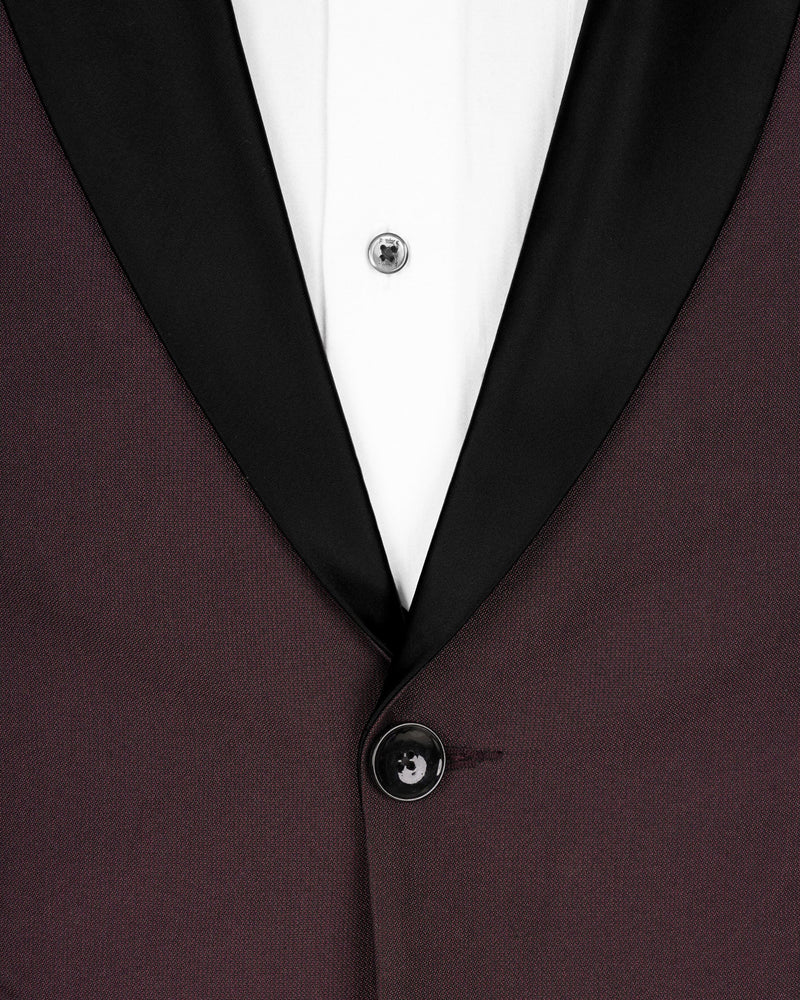 Bistre Wine Tuxedo Blazer BL1937-BKL-36,BL1937-BKL-38,BL1937-BKL-40,BL1937-BKL-42,BL1937-BKL-44,BL1937-BKL-46,BL1937-BKL-48,BL1937-BKL-50,BL1937-BKL-52,BL1937-BKL-54,BL1937-BKL-56,BL1937-BKL-58,BL1937-BKL-60