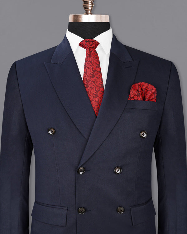 Firefly Navy Blue Double-Breasted Blazer