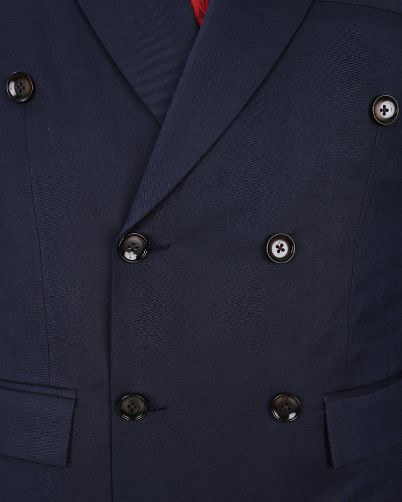 Firefly Navy Blue Double-Breasted Blazer