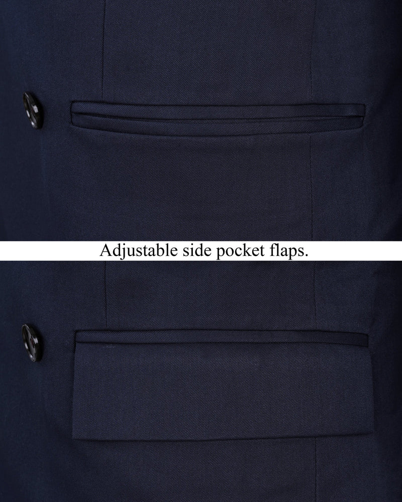 Firefly Navy Blue Double-Breasted Blazer