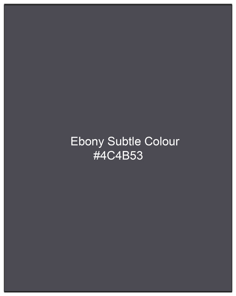 Ebony Subtle Plaid Cross Buttoned Bandhgala Blazer