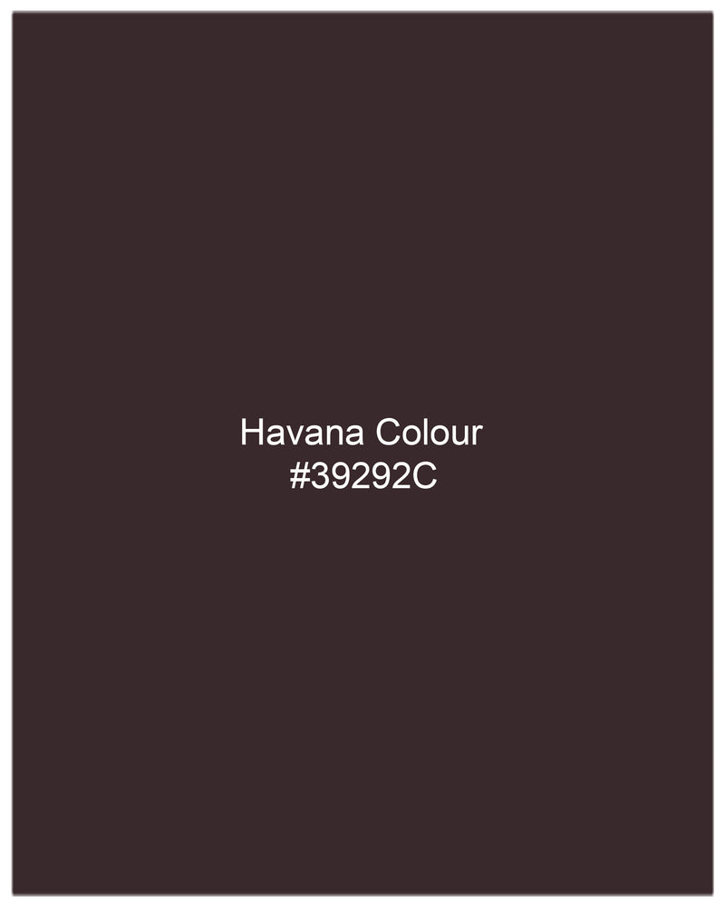 Havana Wine With  Black Lapel Tuxedo Blazer