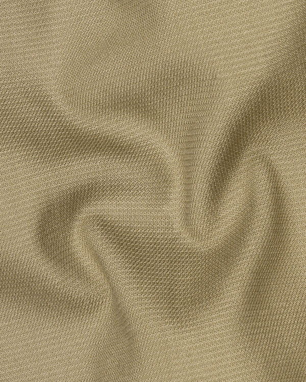 Sandrift Beige Cross-Buttoned Bandhgala Blazer