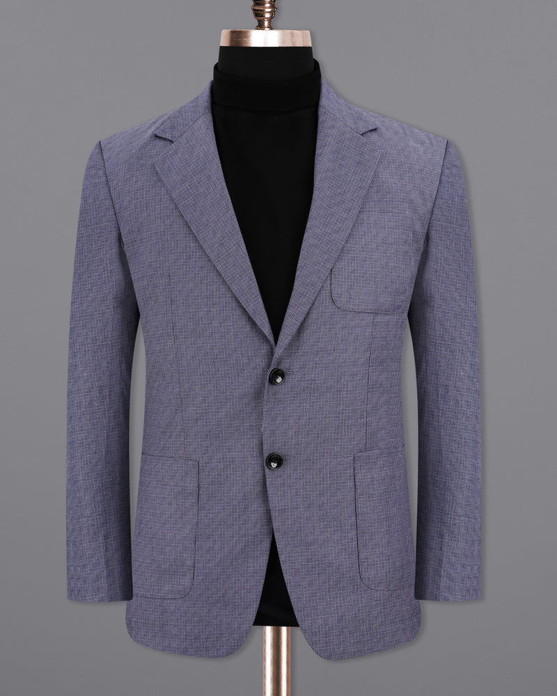 Gun Powder Blue Single Breasted Sports Blazer