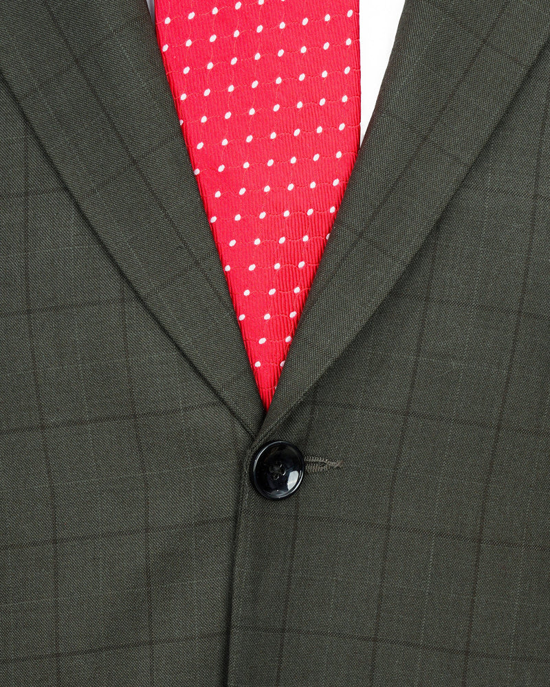 Tuatara Green Windowpane Single Breasted Blazer BL2012-SB-36, BL2012-SB-38, BL2012-SB-40, BL2012-SB-42, BL2012-SB-44, BL2012-SB-46, BL2012-SB-48, BL2012-SB-50, BL2012-SB-52, BL2012-SB-54, BL2012-SB-56, BL2012-SB-58, BL2012-SB-60