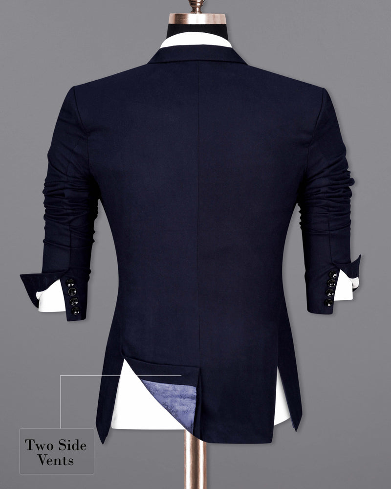 Mirage Blue Pure Wool Single Breasted Blazer