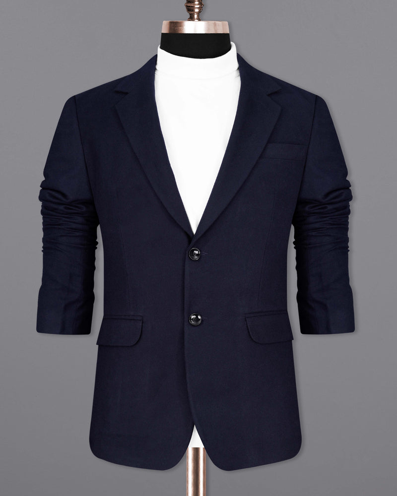 Mirage Blue Pure Wool Single Breasted Blazer