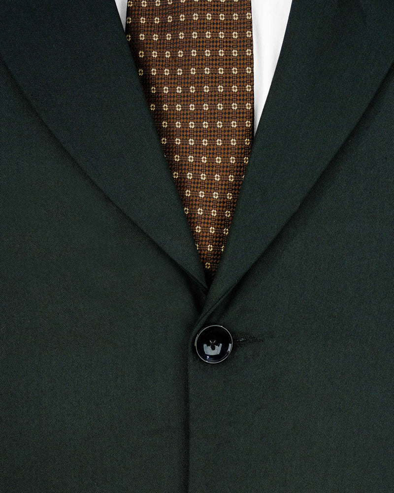 Zeus Dark Green Single Breasted Blazer