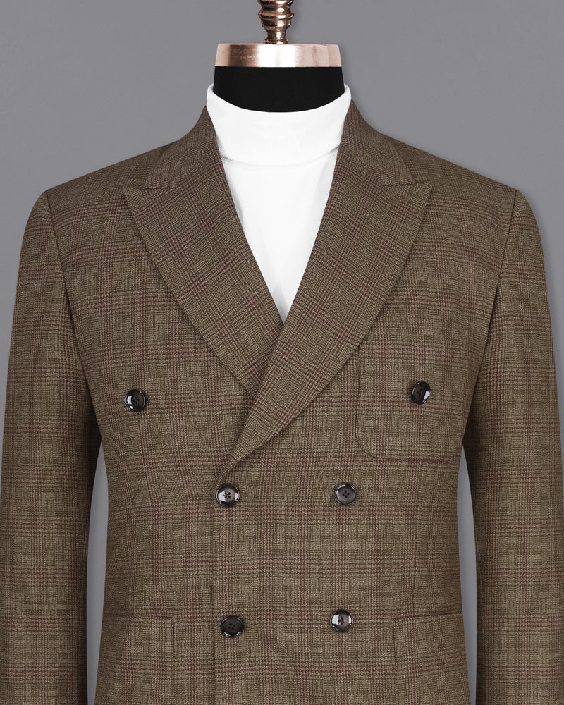 Hemlock Brown Plaid Double Breasted Wool Sports Blazer BL2088-DB-PP-36, BL2088-DB-PP-38, BL2088-DB-PP-40, BL2088-DB-PP-42, BL2088-DB-PP-44, BL2088-DB-PP-46, BL2088-DB-PP-48, BL2088-DB-PP-50, BL2088-DB-PP-52, BL2088-DB-PP-54, BL2088-DB-PP-56, BL2088-DB-PP-58, BL2088-DB-PP-60