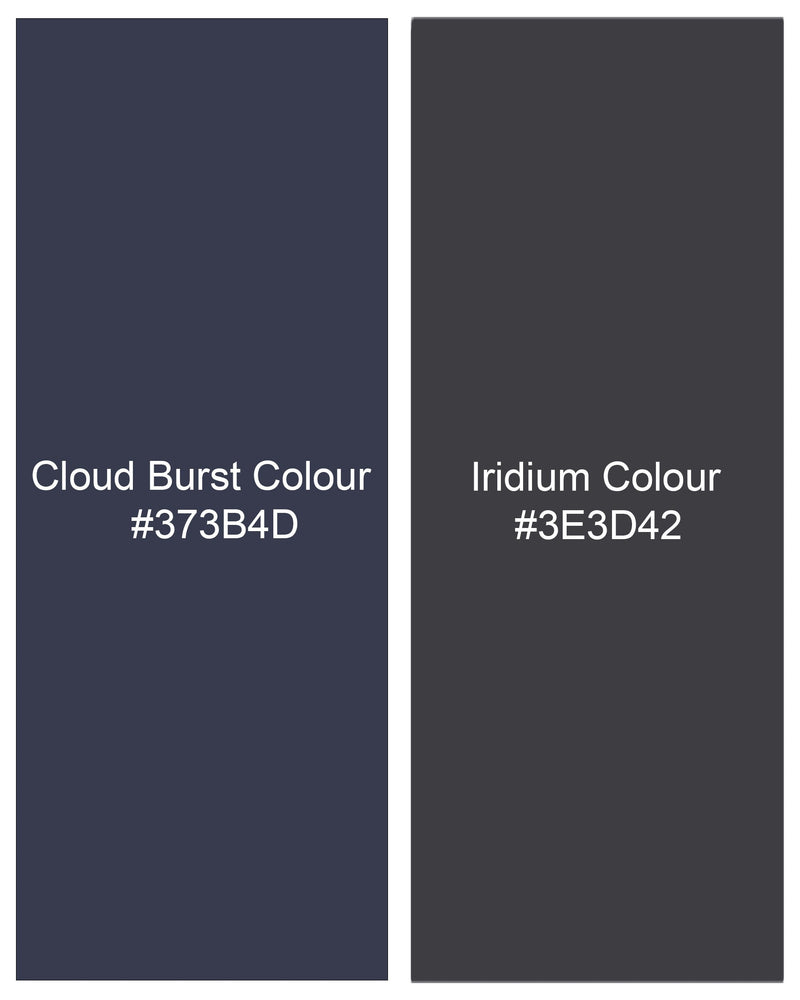 Cloud Burst Navy Blue with Iridium Gray Plaid Double Breasted Blazer BL2093-DB-36, BL2093-DB-38, BL2093-DB-40, BL2093-DB-42, BL2093-DB-44, BL2093-DB-46, BL2093-DB-48, BL2093-DB-50, BL2093-DB-52, BL2093-DB-54, BL2093-DB-56, BL2093-DB-58, BL2093-DB-60