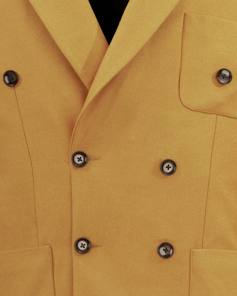 Mens yellow double hot sale breasted blazer