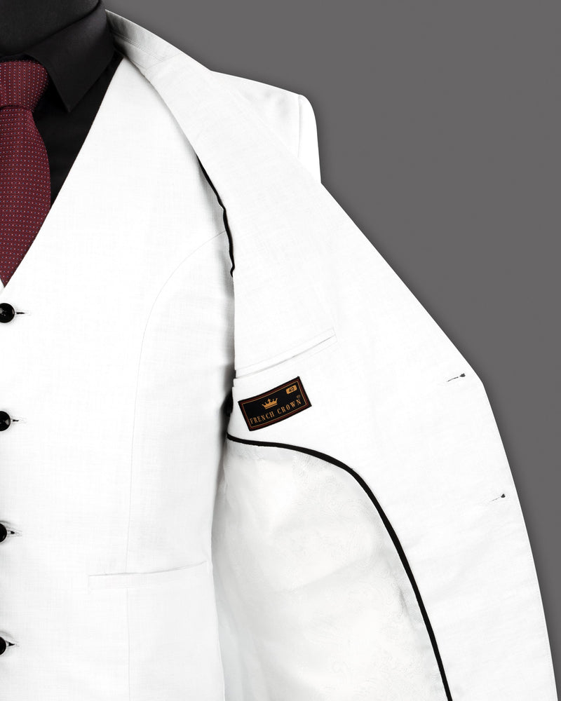 Bright White Linen Performance Blazer