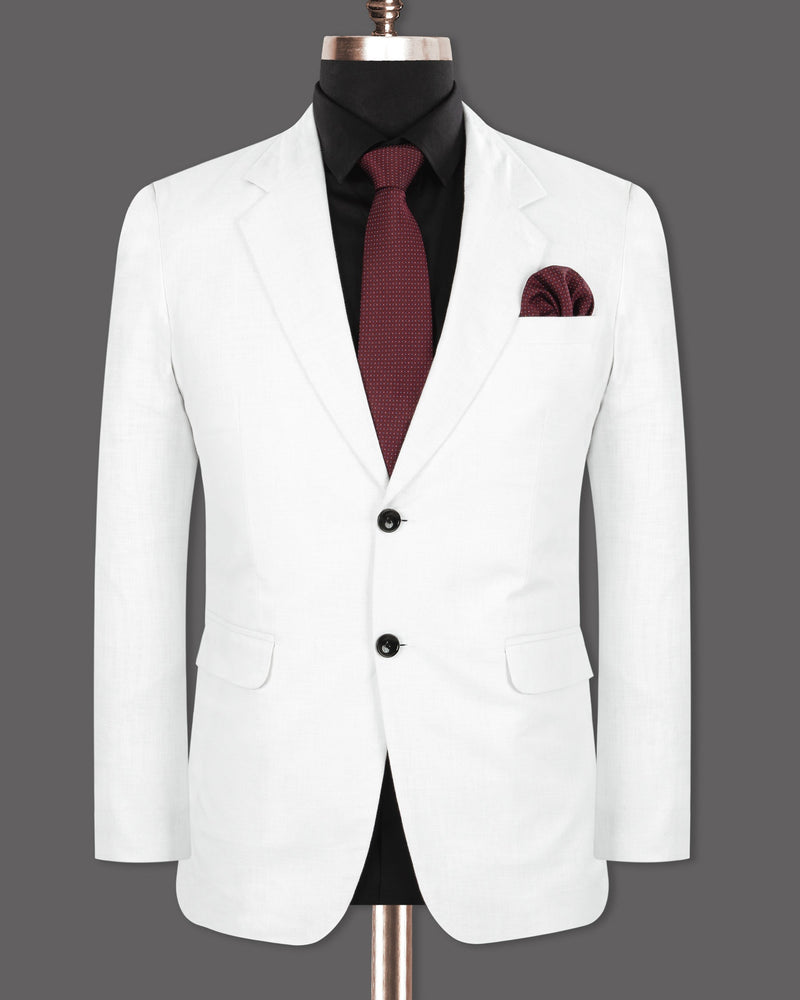 Bright White Linen Performance Blazer