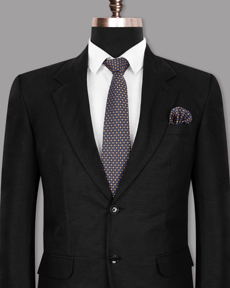 Jade Black Linen Performance Blazer BL39SB-42, BL39SB-46, BL39SB-56, BL39SB-48, BL39SB-58, BL39SB-50, BL39SB-38, BL39SB-40, BL39SB-60, BL39SB-44, BL39SB-54, BL39SB-36, BL39SB-52